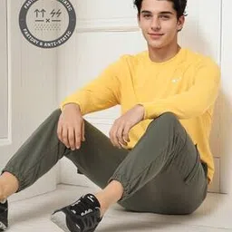 Men Regular Fit Crew-Neck Sweatshirt-image-31