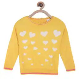 Heart-Knit Round-Neck Pullover-image-42