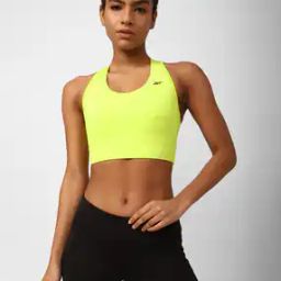 Racerback Sports Bra with Logo Print-picture-30