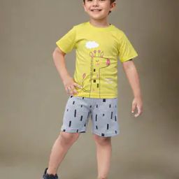 Boys Graphic Print Shorts & T-Shirt Set-image-9