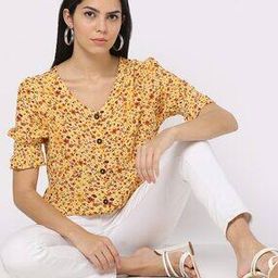Floral Print Button-Down Top-image-17