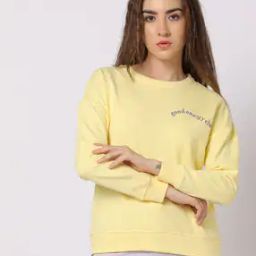 Women Sweatshirt with Typographic Embroidery-image-51