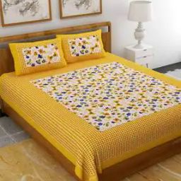 Floral Print Double Bedsheet with 2 Pillow Covers-picture-38