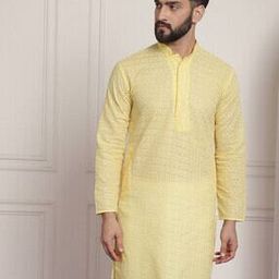 Men Embroidered Regular Fit Long Kurta-31