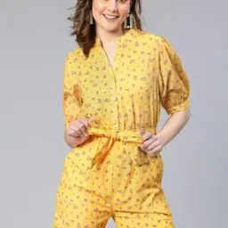 Floral Print Playsuit with Waist Tie-Up-picture-41
