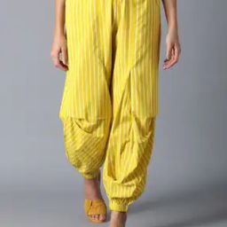 Striped Patiala with Semi-Elasticated Waist-image-5
