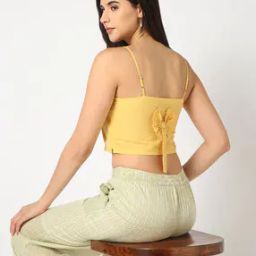 Chikankari Crop Top with Bow Detail-picture-10