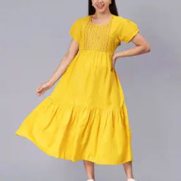 Embroidery Fit and Flare Dress-image-88