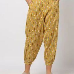 Women Block Print Relaxed Fit Harem Pants-picture-28