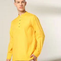 Self-Dobby Short Kurta-image-11