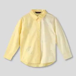 Girls Embellished Regular Fit Cotton Shirt-image-80