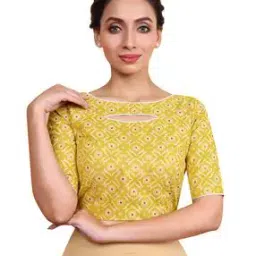 Women Floral Print Back-Open Blouse-image-61