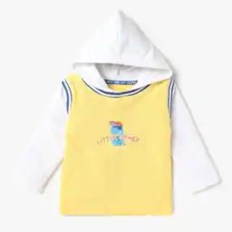 Boys Regular Fit Hooded Twofer T-Shirt-image-33