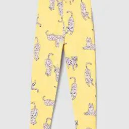 Girls Printed Leggings with Elasticated Waist-image-66