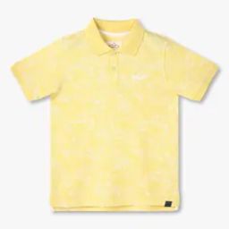 Boys Leaf Print Regular Fit Polo T-Shirt-picture-15
