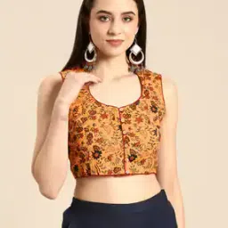 Women Floral Printed Front-Open Blouse-image-70