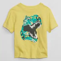 Dinosaur Print Crew-Neck T-Shirt-picture-16