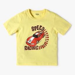 Boys Graphic Print Regular Fit Round-Neck T-Shirt-image-29