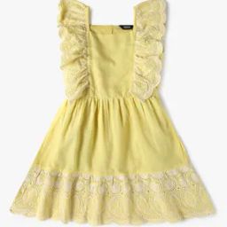 Women Schiffli Embroidered Fit & Flare Dress-image-88