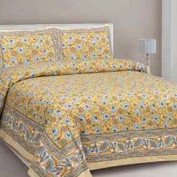 Floral Print King-Size Bedsheet with Pillow Covers-image-81