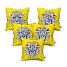 Set of 5 Graphic Print Cushion Covers 12" x 12"-0