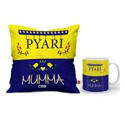 Typographic Print Cushion Cover with Cup-47