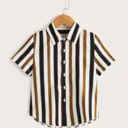 Striped Regular Fit Shirt with Short-Sleeves-picture-42