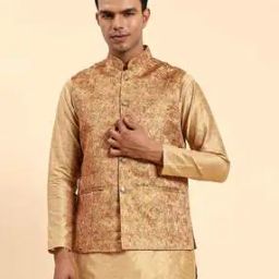 Men Nehru Jacket with Welt Pockets-35
