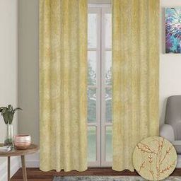 Set of 2 Eyelet Leaf Printed Long Door Curtains-image-6
