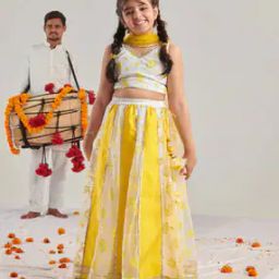 Girls Embroidered Lehenga Choli with Dupatta-image-30