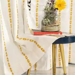 Embroidered Long Door Curtain with Tassels-picture-30