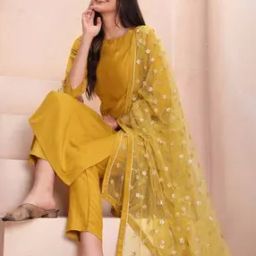 Women Embellished Straight Kurta Set-35