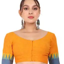 Women Boat-Neck Front-Open Blouse-image-43