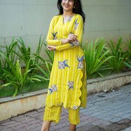 Women Floral Straight Kurta Set-image-51