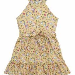 Girls Unicorn Print Tiered Dress-picture-6