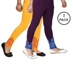 Pack of 2 Leggings with Paisley Print Hem-image-42
