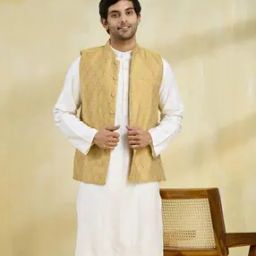 Men Regular Fit Embellished Nehru Jacket-38