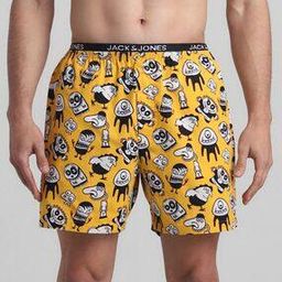 Graphic Print Regular Fit Boxers with Elastic Waist-picture-42