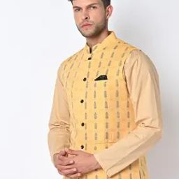 Tailored Fit Nehru Jacket-image-42