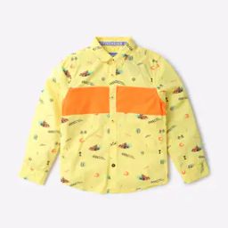 Printed Shirt with Spread Collar-picture-21
