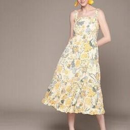 Floral Print A-line Dress with Spaghetti Straps-image-60