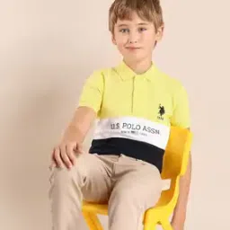 Boy Colour-block Polo T-shirt-image-64