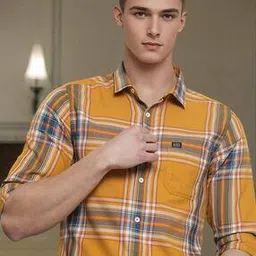 Checked Shirt with Patch Pocket-image-89