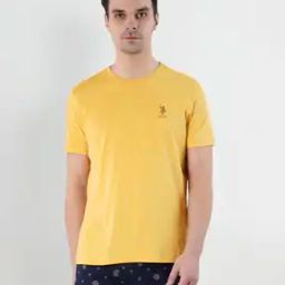Crew Neck Embroidered Logo I633 Lounge T-Shirt-picture-26