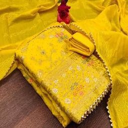 Women Embellished 3-Piece Unstitched Dress Material-image-41