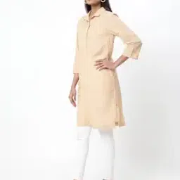 Straight Kurta with Shirt Collar-image-60
