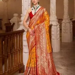 Women Woven Saree with Contrast Border-image-70