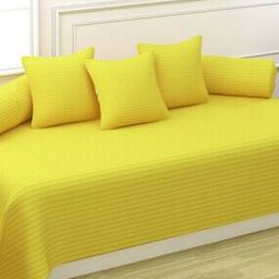 trance home linen Set of 6 Striped Diwan Set-picture-43