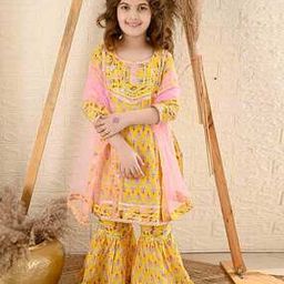 Floral Print Kurta Suit Set-image-58