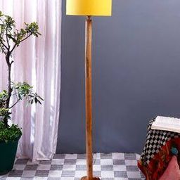 Floor Lamp with Wooden Shade-46